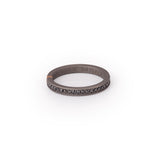Veretta girodito in titanio,oro 18 kt e 43 diamanti black.