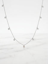 CATENA ROLÓ CON 9 CIPOLLINE PENDENTI CT 0.0 - Oro g 3.40 - Diamanti ct 0.26 234-3371-3