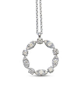 Pendente ghirlanda in oro bianco e diamanti ct.0,35 G-SI gr. 2,3 370-XN2888
