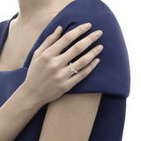 Anello solitario anniversary taglio cuore ct. 0,40 F-VS mis 15