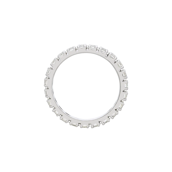Anello girodito griff eternity deluxe in oro bianco e diamanti bianchi taglio brillante rotondo ct 1,85 colore G e purezza SI2 au gr 3,65