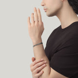 BRACCIALE MAGLIA CRAB BLACK cm 19