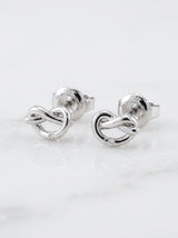 Boccole oro bianco nodo ct. 0,01 G-SI gr. 1,6 370-XE5779