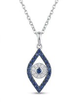 Pendente occhio diamanti ct. 0,04 G-SI zaf blu ct. 0,13 gr. 1,8 370-XN3839