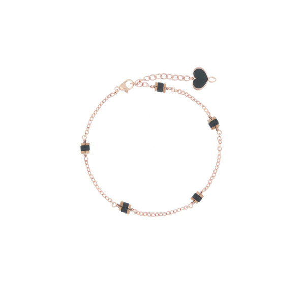 BRACCIALE DÈCO AGATA NERA E CATENA