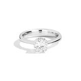 Anello solitario anniversary oro giallo ct. 0,34 F-VS mis 14