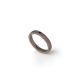 Solitario ct 0.10 fede piatta titanio+black