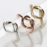Anello Cuore Annodato Arg. Mis.14