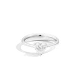 Anello solitario anniversary taglio cuore ct. 0,38 G-VS mis 13