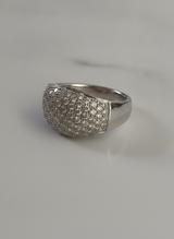 Anello a fascia in oro bianco con pavè di diamanti ct.1,75 colore H purezza VS1 Gr. 9,8