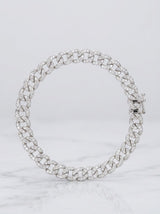 Bracciale oro bianco maglia groumette ct. 2,9 gr.13,5