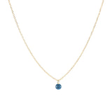 Girocollo Diamante Nudo blu 0,07ct oro giallo 18kt