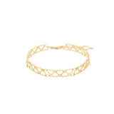 Bracciale rigido filigrana cuori Maman argento dorato