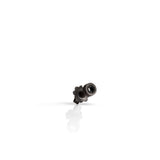 Orecchino punto luce in titanio e 1 black da 5 punti MINORTBPL_5PT