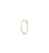 Anello Filodamore filo 1.3 mm in Oro Giallo 9kt e 1 Zaffiro Blu 0.05 ct
