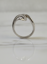 Anello solitario a fascia ct. 0,31 G-IF gr. 7,4 mis 13