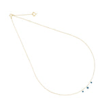 Girocollo Diamante Nudo tre pietre blu oro giallo 18kt