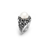 Anello drops perlage