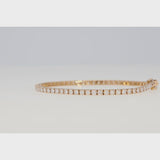 Bracciale tennis in oro rosa e diamanti ct. 2,5 F-SI