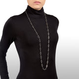 COLLANA MAGLIA OVALE MARTELLATA