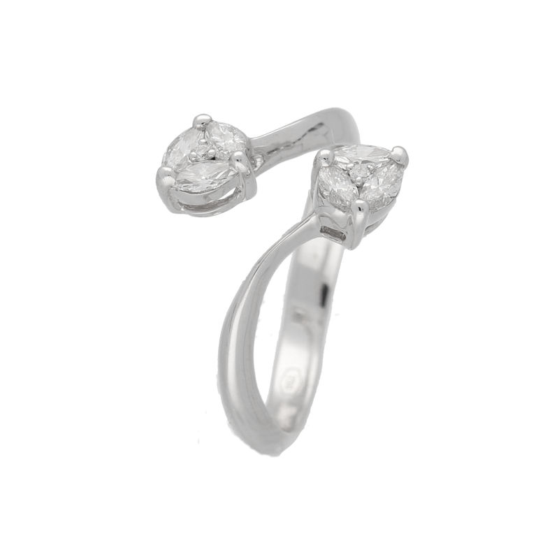 Anello contrariè con diamanti