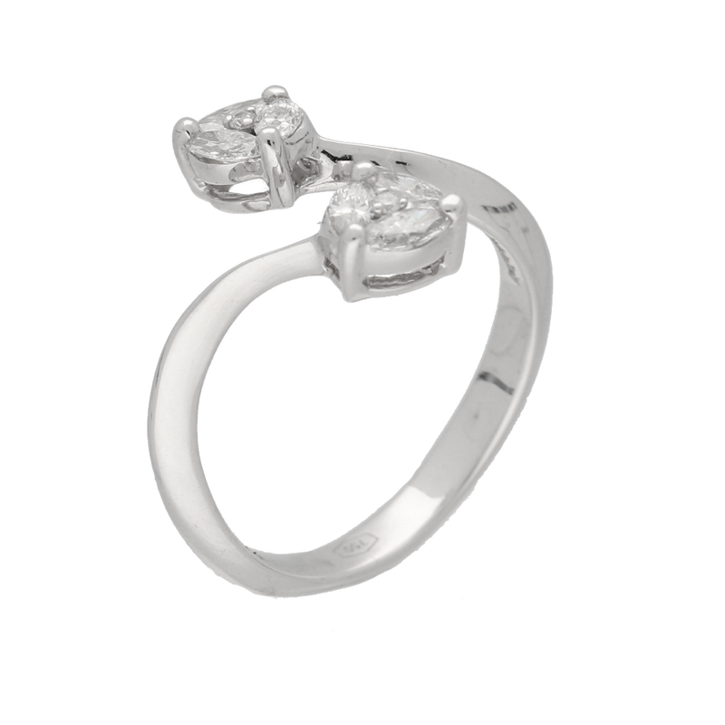 Anello contrariè con diamanti