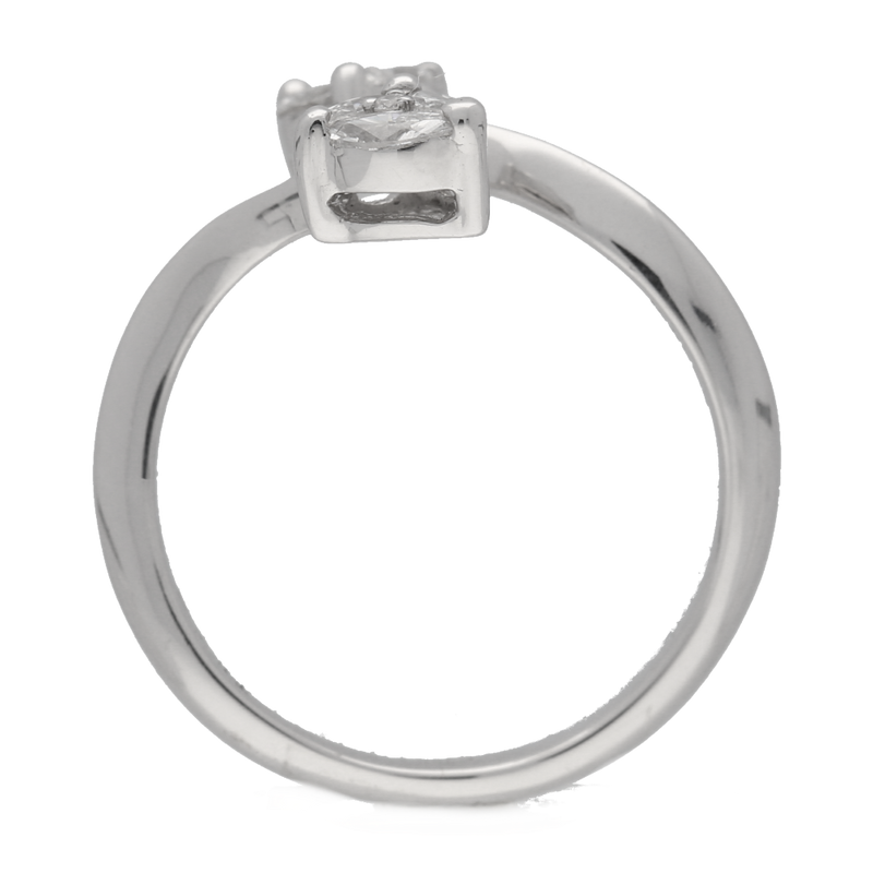 Anello contrariè con diamanti