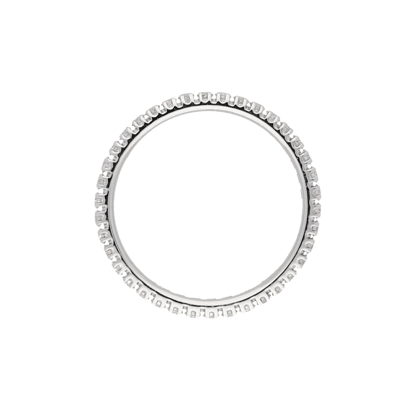 Anello girodito in oro bianco e diamanti bianchi Ct. 0,58