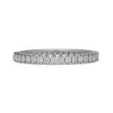 Anello girodito in oro bianco e diamanti bianchi Ct. 0,58