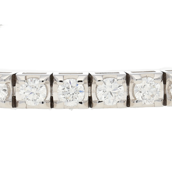 Bracciale tennis in oro bianco e diamanti ct. 4,5 F-SI