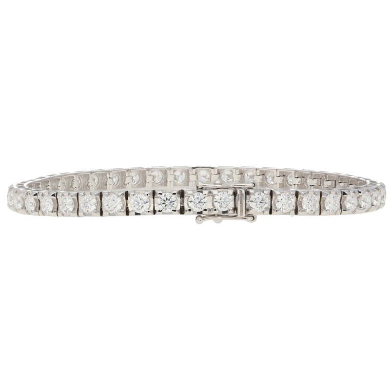 Bracciale tennis in oro bianco e diamanti ct. 4,5 F-SI