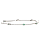 Bracciale in oro bianco e smeraldi Ct. 0,35