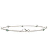 Bracciale in oro bianco e smeraldi Ct. 0,35