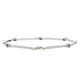 Bracciale in oro bianco e zaffiri blu Ct. 0,35