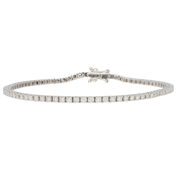 Bracciale tennis in oro bianco e diamanti ct. 1,80 G-SI