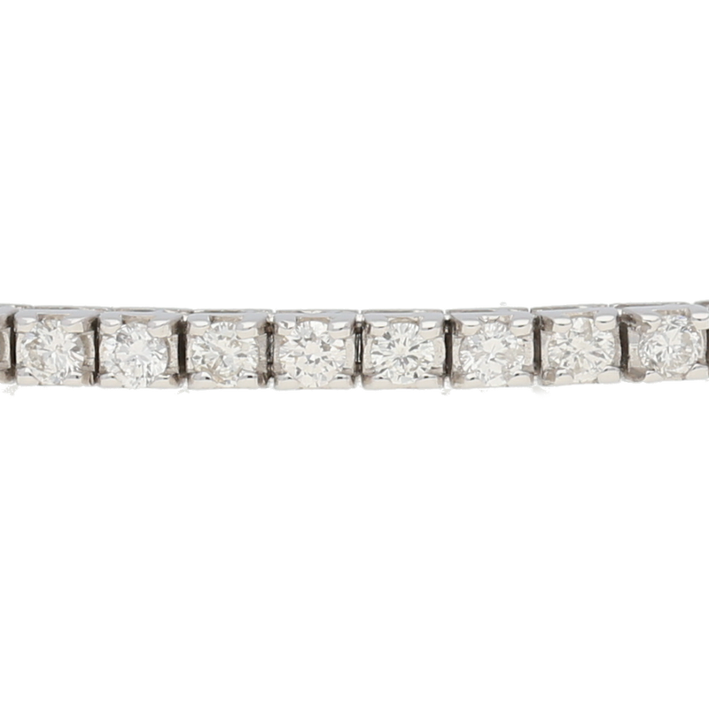 Bracciale tennis in oro bianco e diamanti ct. 1,80 G-SI