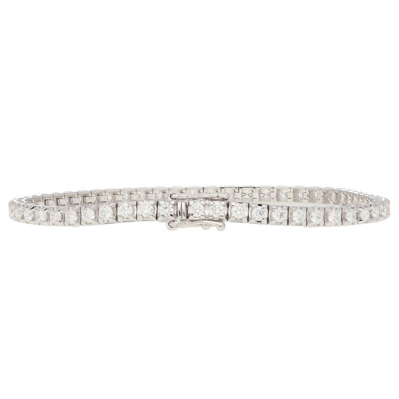 Bracciale tennis in oro bianco e diamanti ct. 2,5 F-SI