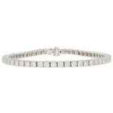 Bracciale tennis in oro bianco e diamanti ct. 6,35 G-VVS