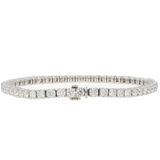 Bracciale tennis in oro bianco e diamanti ct. 6,35 G-VVS