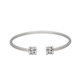 Bracciale rigido con diamanti taglio  navette