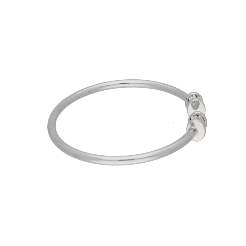 Bracciale rigido con diamanti taglio  navette