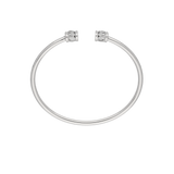 Bracciale rigido con diamanti taglio  navette
