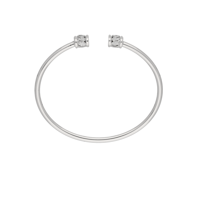 Bracciale rigido con diamanti taglio  navette