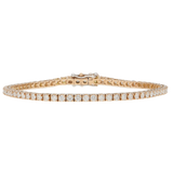 Bracciale tennis in oro rosa e diamanti ct. 2,5 F-SI