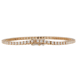 Bracciale tennis in oro rosa e diamanti ct. 2,5 F-SI