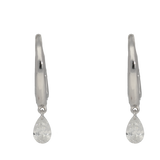 Orecchini in oro bianco con diamanti taglio goccia