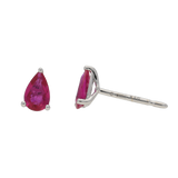 Orecchini rubini taglio goccia ct. 0,70