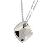 Pendente rombo in oro bianco e diamanti
