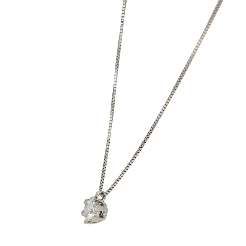 Pendente puntoluce a griffe diamante taglio hexagon CT. 0,32