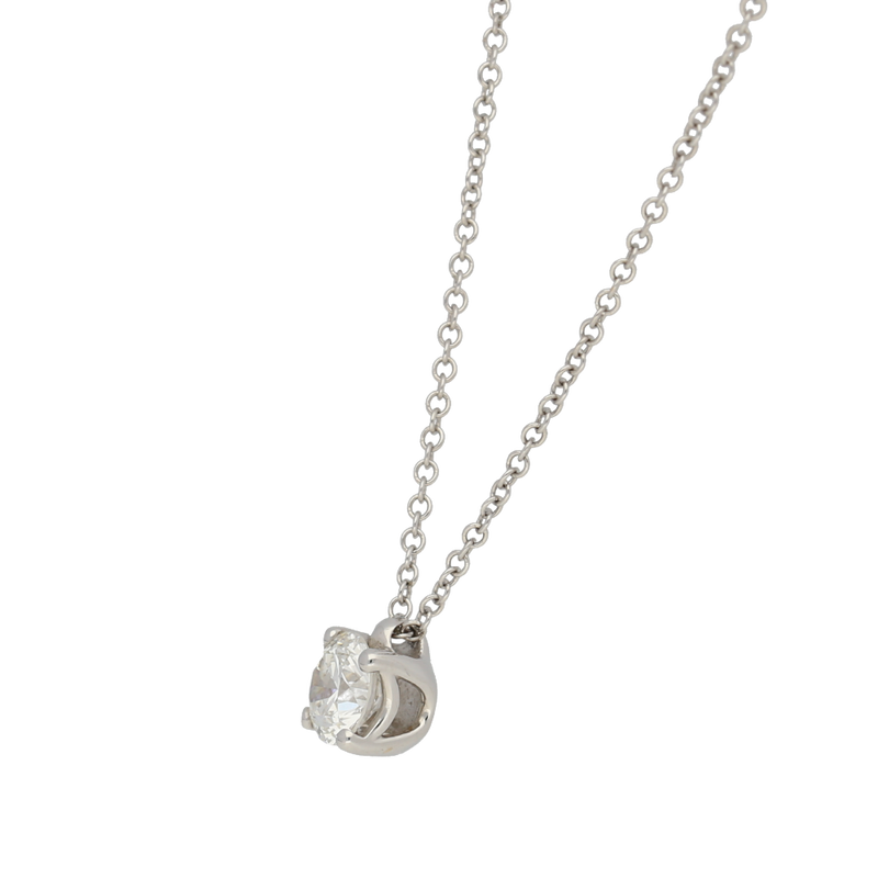 Pendente puntoluce a griffe diamante CT. 0,80 F VS1